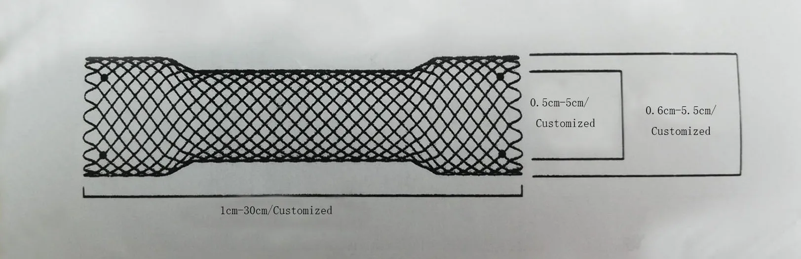 Customized Factory Supply Nitinol Medical Human Implant Coronary Stent Professional Factory Produce All Types Ni-Ti Stent
