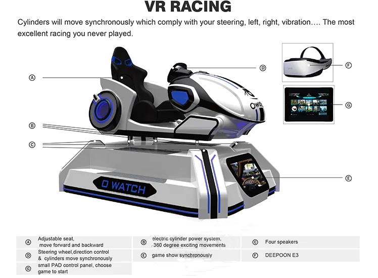 VR arcade racing driving machine 9d vr simulator virtual reality games for sale