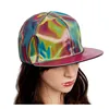 rainbow cap hiphop cap holographic snapback baseball hat laser cap change color hats