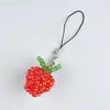 glass beads weaved in strawberry shape