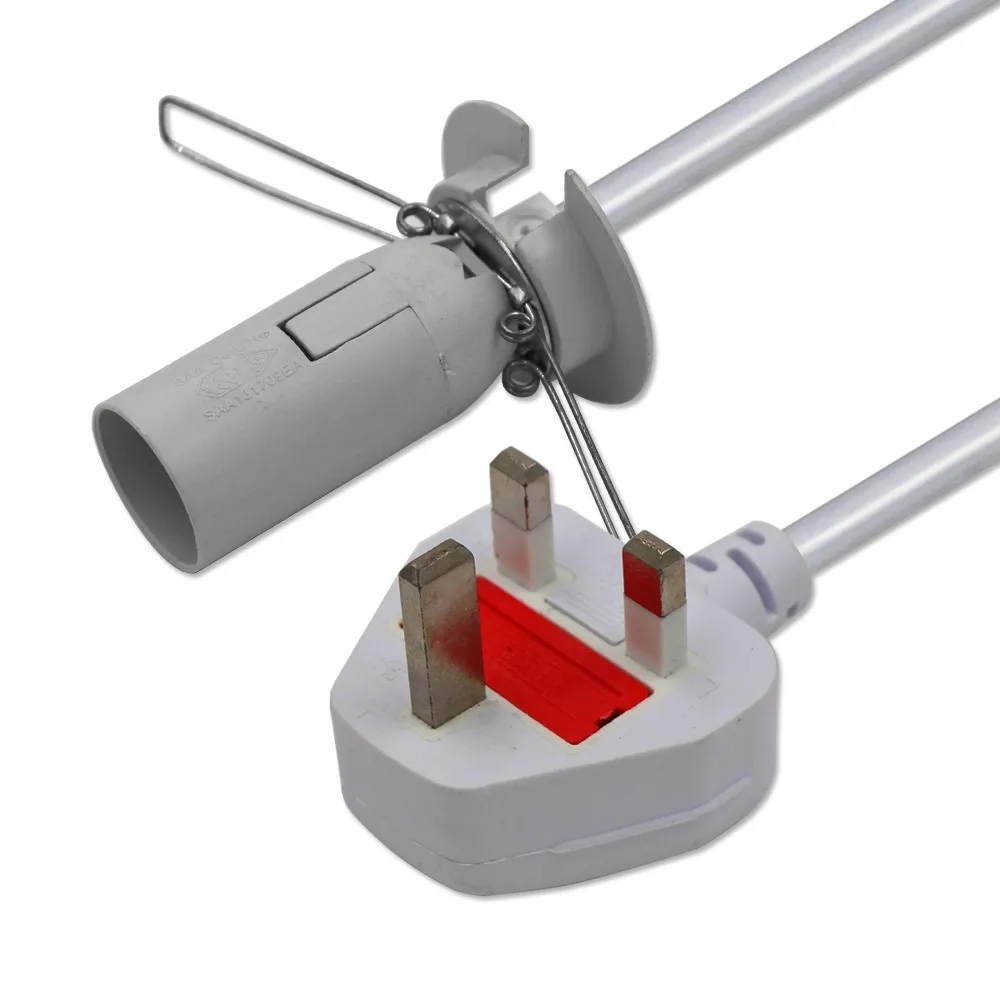 1.8m 13a Fused E14 Lamp Holder Cable Uk 3pin Plug Switch Salt Lamp