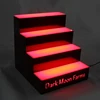 Deluxe Clear Acrylic Step Display with LED light acrylic stair display colorful step display stand