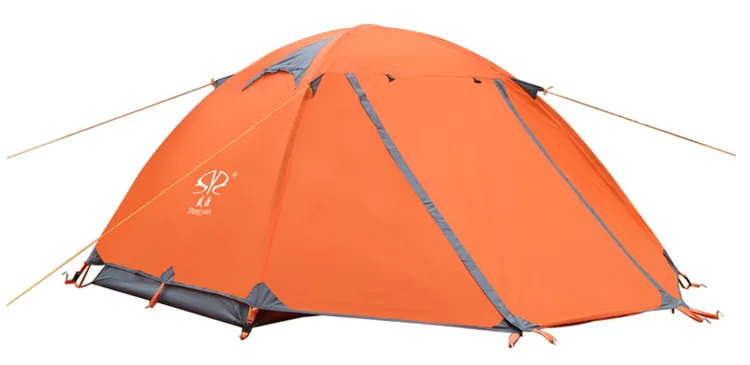 Ultralight 2 Person Waterproof Portable Double Door  storm proof  extreme weather mountaintop   4 season Camping alluminium tent