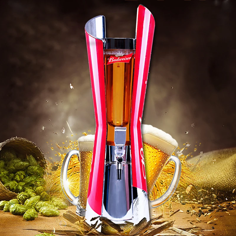 Portable Beverage Hot Bottoms Up Beer Dispenser 3l Draught Beer Tower