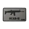 Male hook backing pvc rubber patch custom pvc military patches