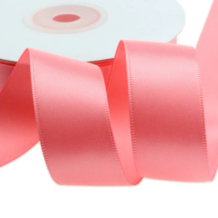 Top selling double face ribbon 7/8'' solid color 100% polyester satin ribbon