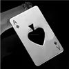Creative Poker Card Beer Bottle Opener Personalized Funny Stainless Steel Credit Card Bottle Opener Card of Spades Bar Tool