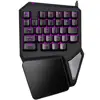 Popular Delux T9 Pro Wired One-Handed Gaming Keyboard 7 Colors Backlight 29 Programable Keys for Game