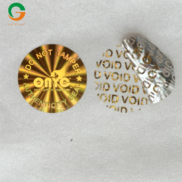 Doclock Hologram Security Labels - 1000 Tamper Evident 'Void' Stickers With Unique Serial Numbers, Golden Foil, 25x20mm