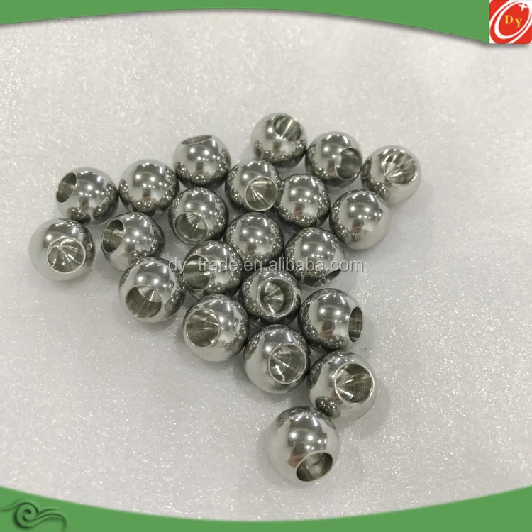Solid Rolling Stainless Steel Ball Beads with Blind Hole