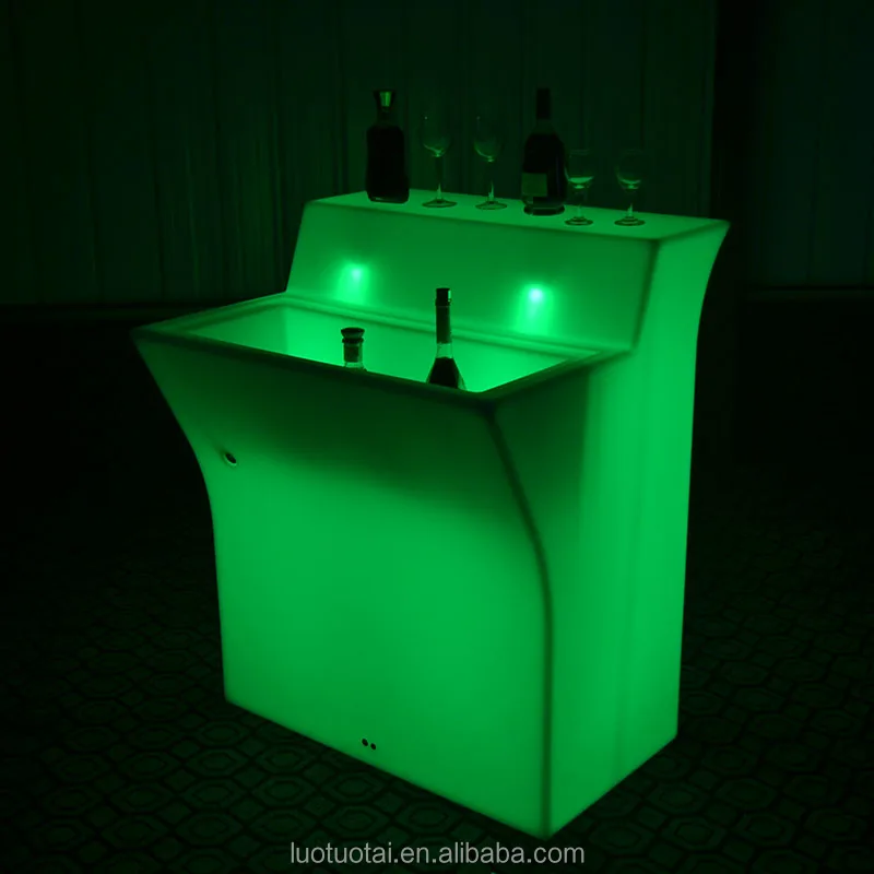
led outdoor furniture Color Changing Rechargeable Led Bar Counter/led home bar counter lighting 