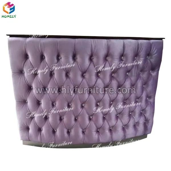 Small Nail Salon Diamond Tufted Front Desk Reception Table Small Nail Salon Diamond Tufted