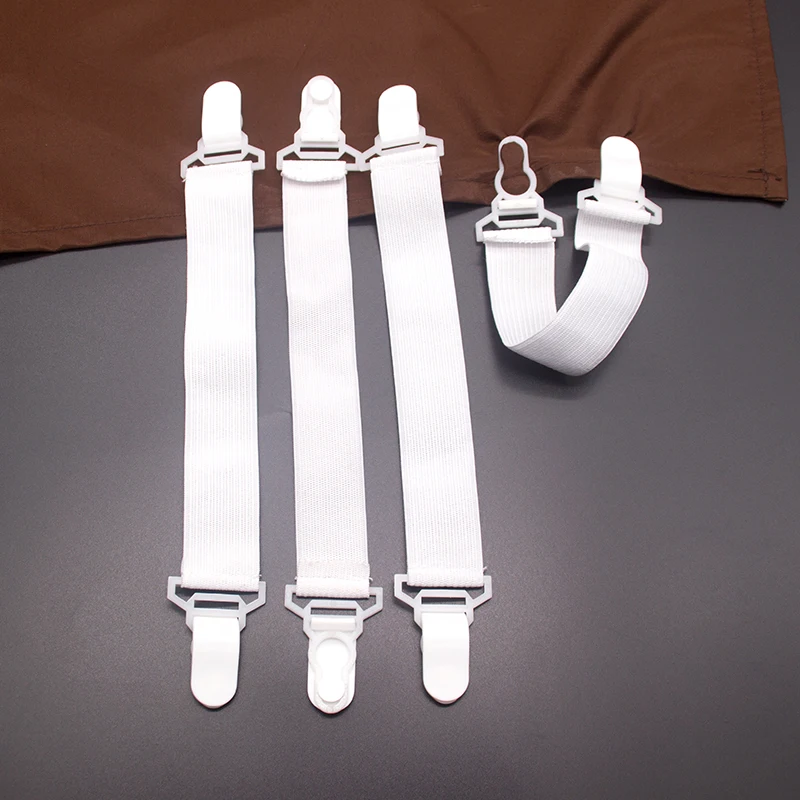 4pcs Fitted Bed Sheet Holder Grips Mattress Gripper Straps Clip Fastener Hold EP 