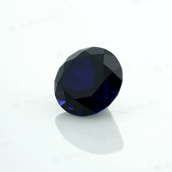 Corte Redondo Zafiro Azul Oscuro Natural 1.75mm Piedra Preciosa Gema 