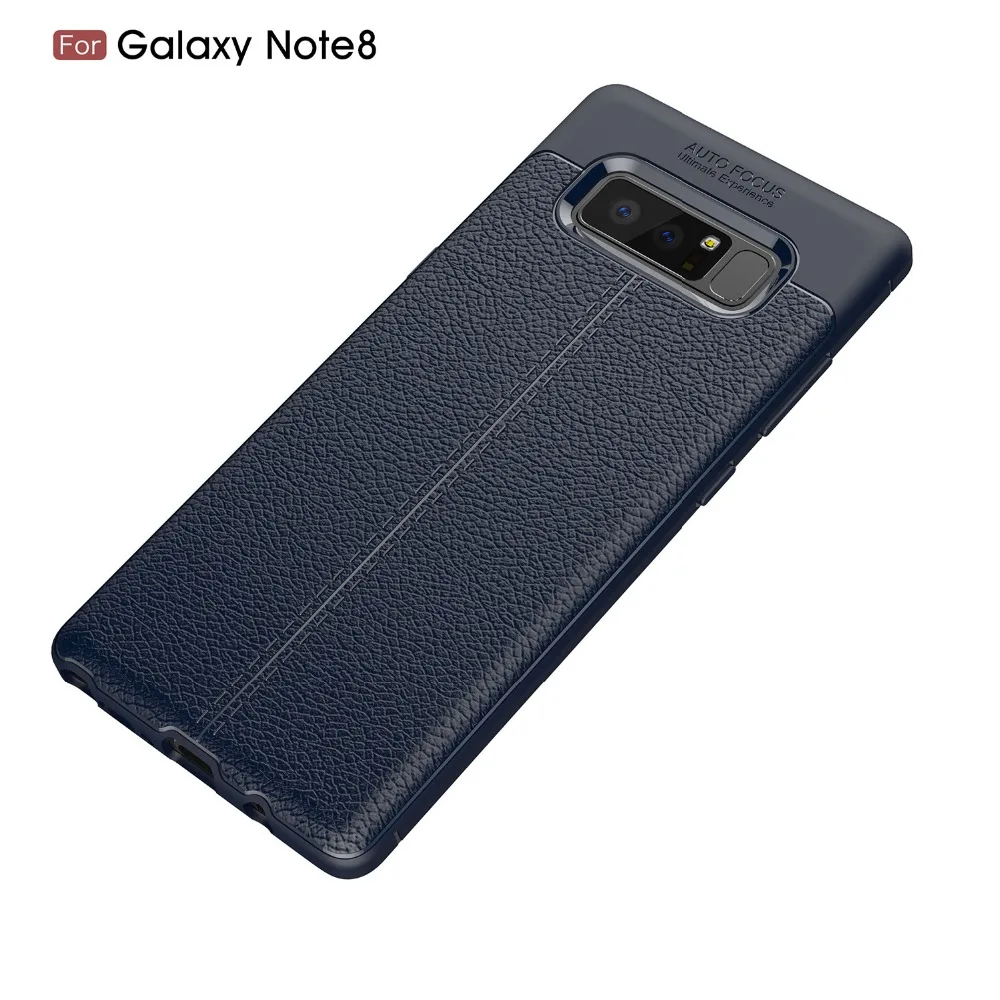 2017 New Design Carbon Fiber Lichee Pattern For Samsung Galaxy Note 8 Soft TPU Case For Samsung Galaxy Note 8