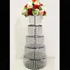 Kenya style polished technique and acrylic crystal material wedding cake stand , tall cake stand centerpiece