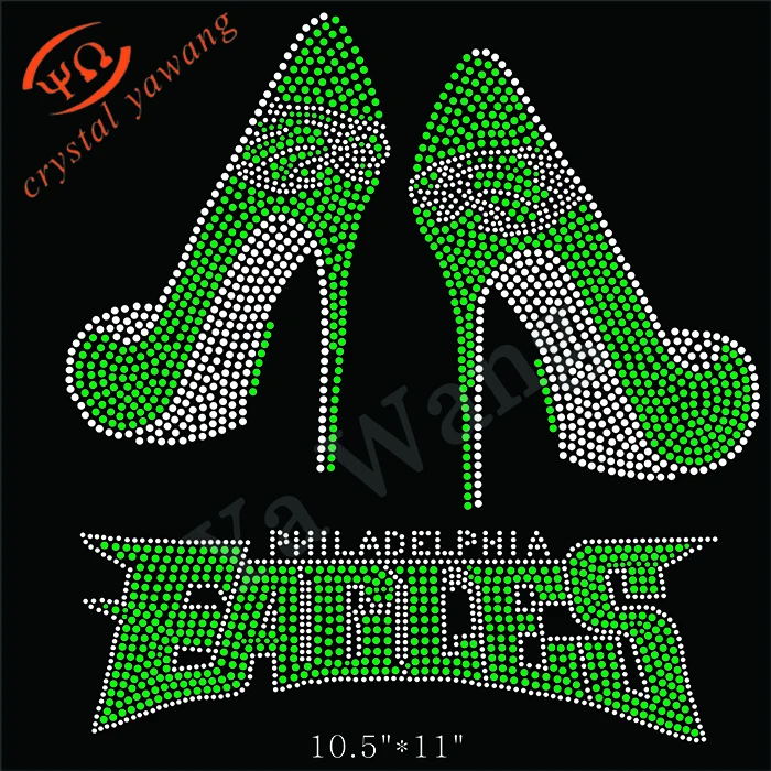 

wholesale iron on eagles heel shoes rhinestone transfer designs free ship