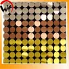 Patent glow gold sign board for facade wall decoration