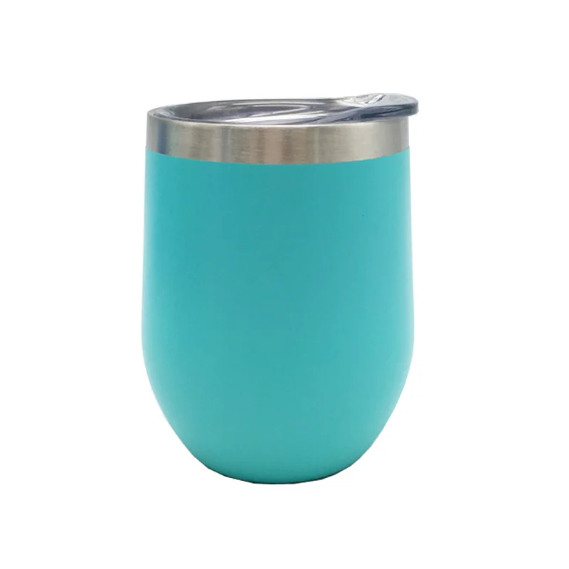 

12oz Stainless Steel Wine Cup, stemless wine glasses, wine tumbler with lid, Customized color