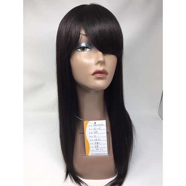 

xuchang hengyuan hair factory wholesale straight human hair wig HHAB-143161HA, 1b