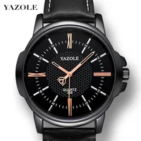 

YAZOLE D 358 New Design Water Resistant Men Watches Relojes Hombre Business Quartz Leather Steel Wrist Watch Reloj Wristwatch