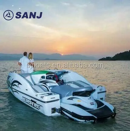 
New SJFZ16 Fiberglass water jet Boat powered by personal watercraft 6 person wave runner CE approved  (60602252365)