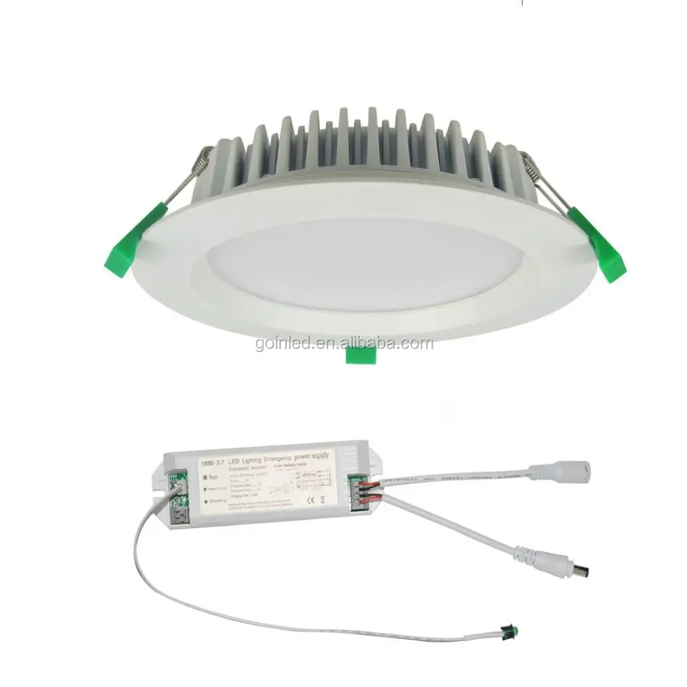 18W fire rated slim led down light with emergency backup battery