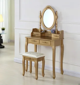 Tritiger Golden Antique Vanity Dresser Table View Dresser Table