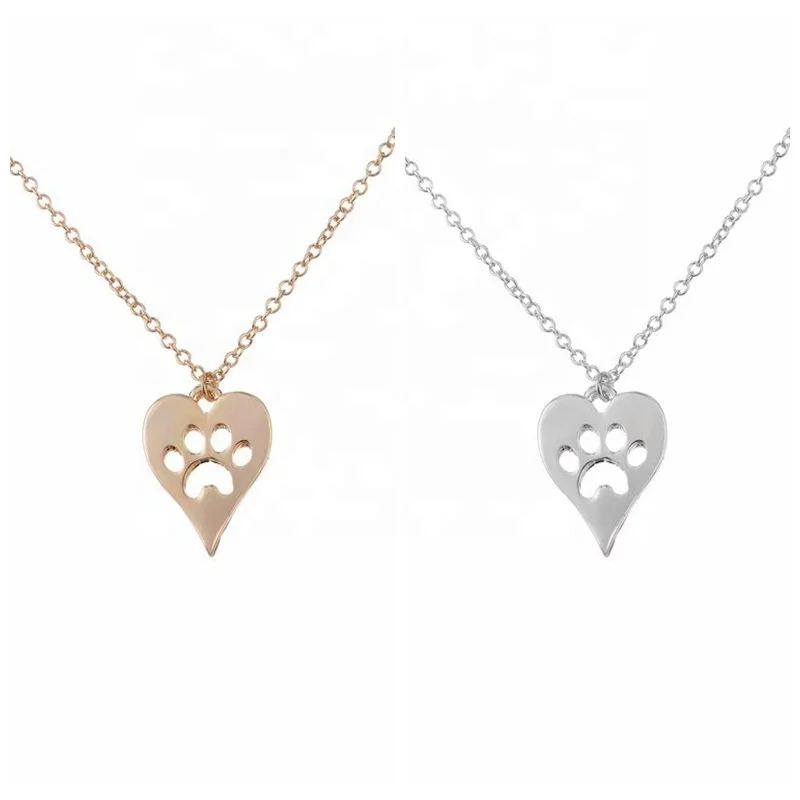 

gold heart necklace for mom bear paw jewelry new style fashion necklaces