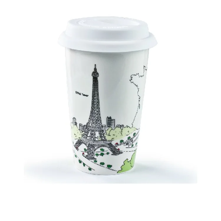 

cheap retail hot sale city ceramic mug with customized printing