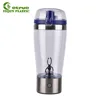 Self stirring automatic protein shaker water bottle with blender head