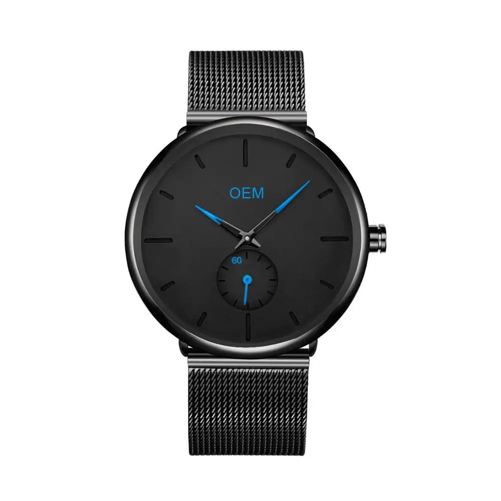 Build Brand Your Own Watches Men Stainless Steel Mesh Custom Dial Design Man Watch Private Label Personalized Watch Own Logo