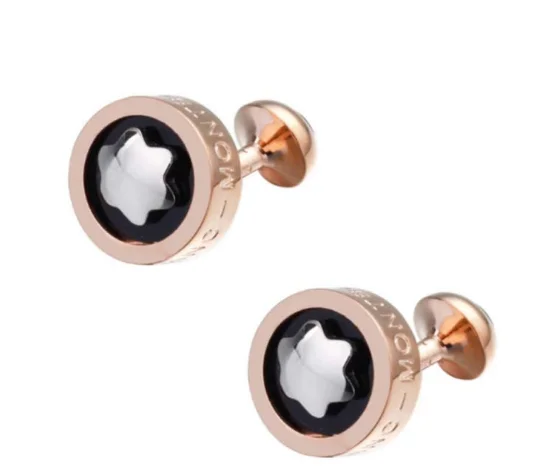 

Wholesale High Quality Creative Gifts Jewelry Simple Style Gentleman Suits Advanced Cufflink Stainless steel Cufflink, Black;silver