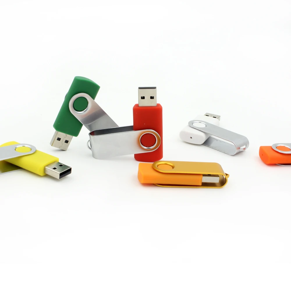 

2019 hot swivel pen drive USB 2.0 custom logo 16GB usb flash drive, usb stick housing for coopration gift, Black;brown;golden;green;multi;orange;purple;red