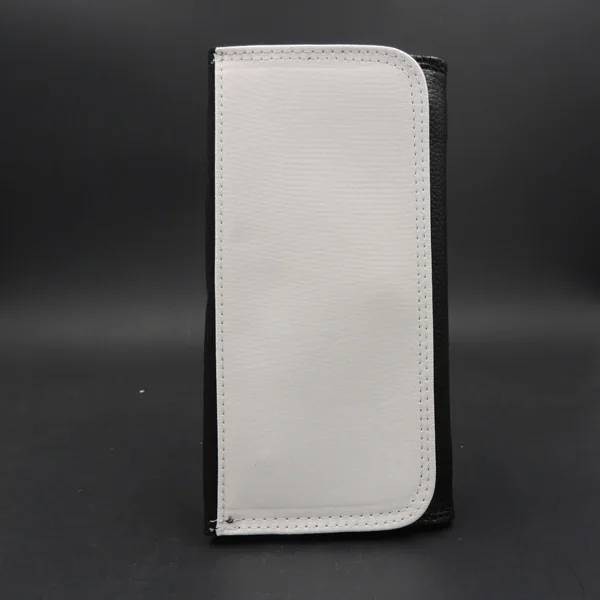 

Hot sales Blank sublimation large canvas men's wallet, White+black