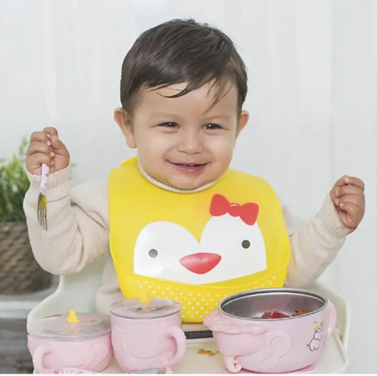 Usse Fda Approved Custom Silicone Baby Bib For Feeding,Easy Clean And