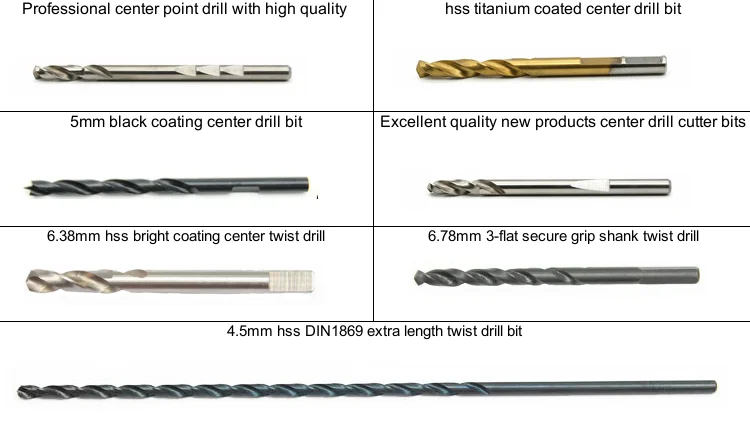 5.8-8.5mm Titanium-plated HSS Twist Drill Metric Drills Bits Drillable Stainless 