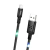 HOCO U63 New Design Rainbow Colorful Fast Charge Visible Flowing LED Data Cable for Micro USB Cable