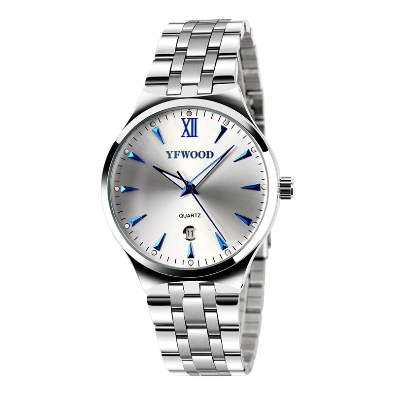 

Stainless Steel Couple Fashion Quartz Wristwatches Custom Luxury oem Watch, Black/blue/rose gold watch face