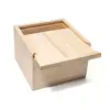 High quality eco-friendly pine wood gift storage packaging box with slide lid
