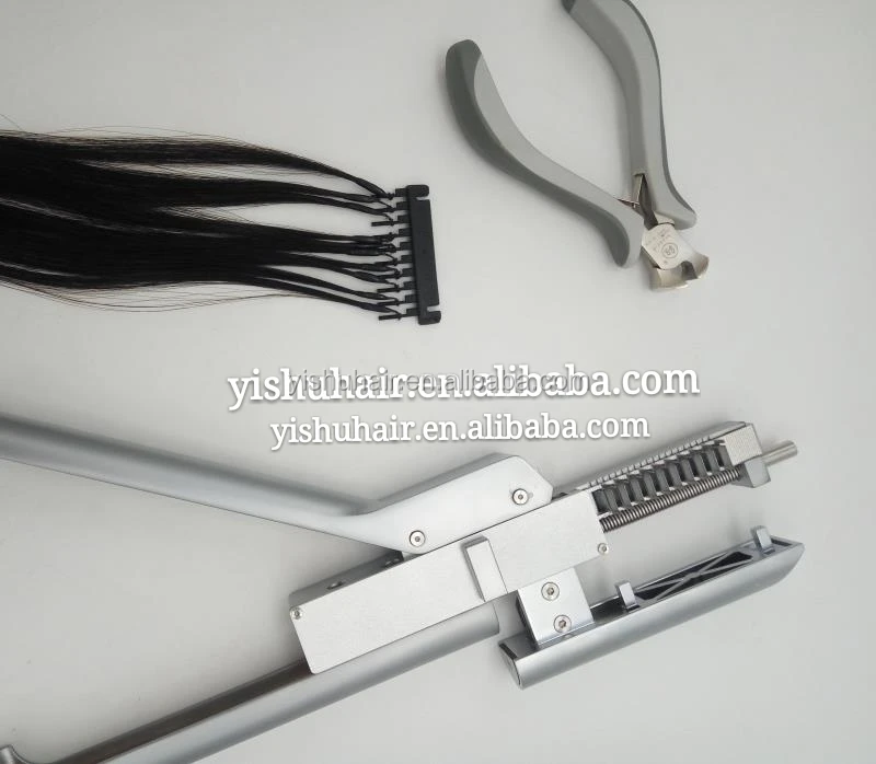 

Hot sell 6D high end 6D Hair clips salon extensions machine in hair salon, White