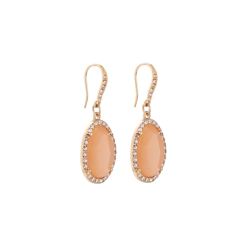 

ed00840c Noble Rose Color Simple Drop Earrings, Large Resin Hoop Earring, As picture