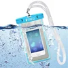 Flying Universal Transparent Touch Screen glow in dark waterproof case bag for iphone 6 plus
