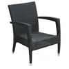 Stackable designed hotel outdoor banquet furniture plastic rattan armrest dining chair