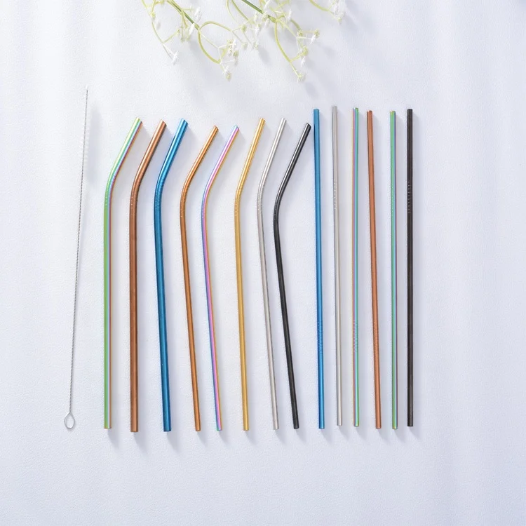

Factory Telescoping Drinking Straws Stainless Steel Travel Straws, Silver,blue...