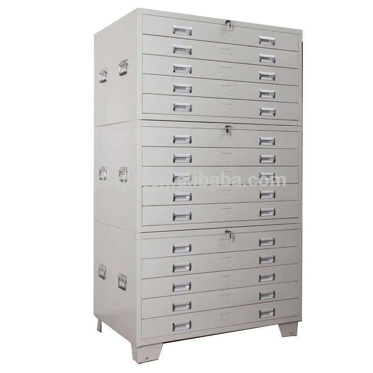 Factory Sale Flat Plan File Cabinet 5 Steel Drawers Plan Drawing