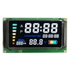 Custom VA TN monochrome 7 segment 8 lcd display black background with white led backlight