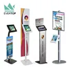 Trade Show Floor Acrylic Kiosk for iPad Tablet, Universal Tablet iPad Security Stand, Floor Standing Tablet iPad Display