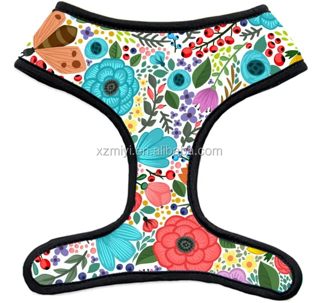Large Middle Floral Pattern Dog Body Harness