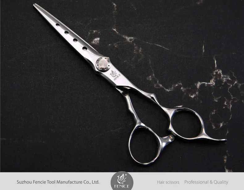6.25 Inch Japanese VG10 Stainless Steel Barber Hair Scissors Blade with Holes